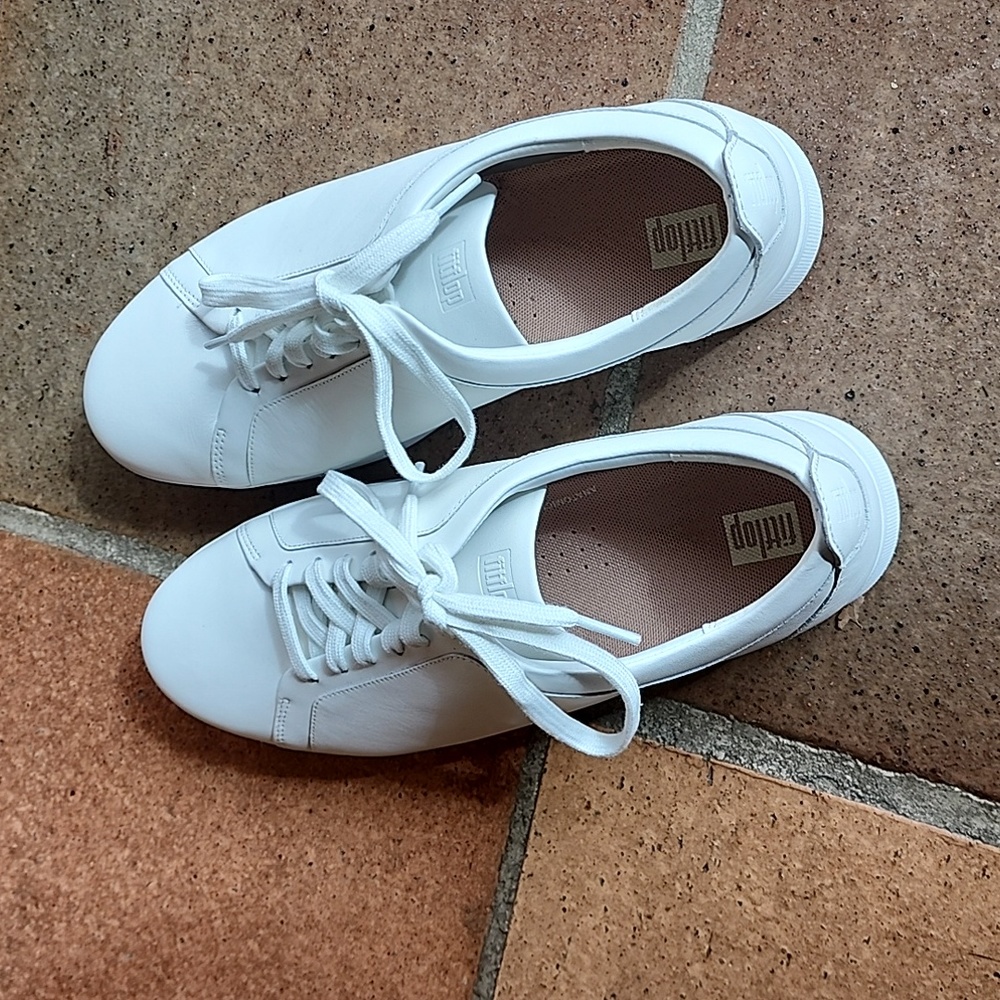 FitFlop Rally Leather Sneakers Sz 10--New!